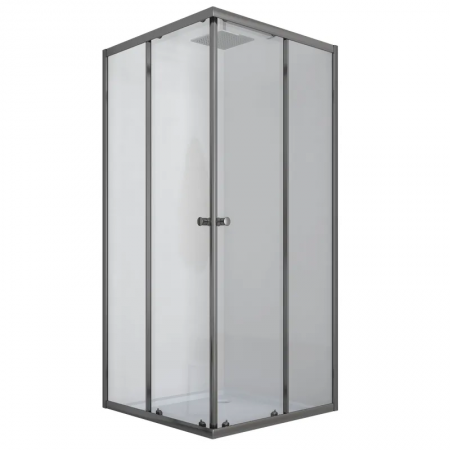 Душова кабіна CUBIC-SC01-TR/90x90x185/без піддону/прозоре скло 4мм/GRAPHITE (MI6907)
